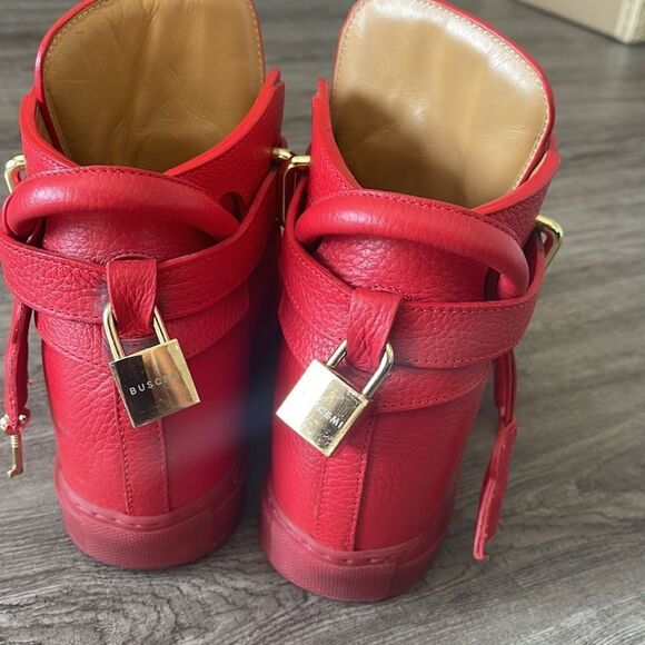 Buscemi Red 100mm Alta Sneakers Women's Size 36 - Picture 4 of 10